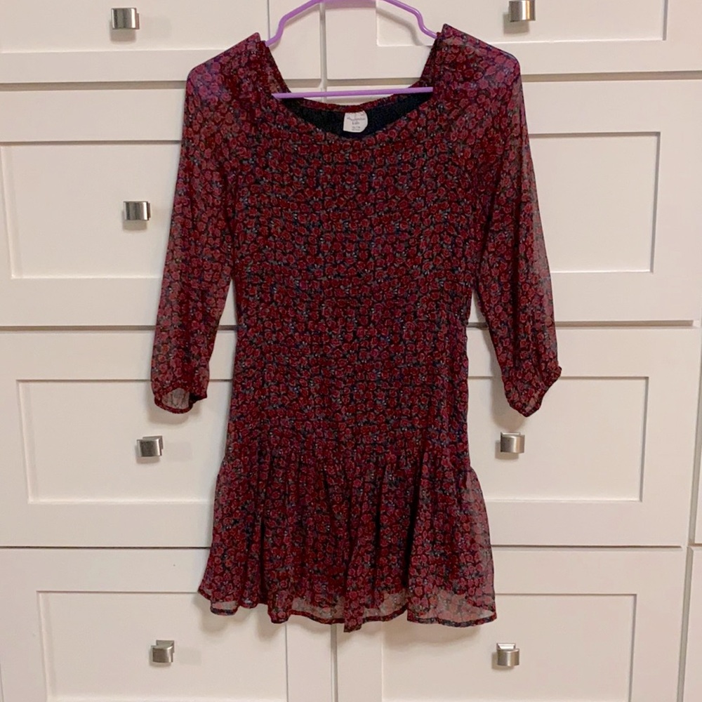 Abercrombie Kids Red Rose Dress Size 13/14